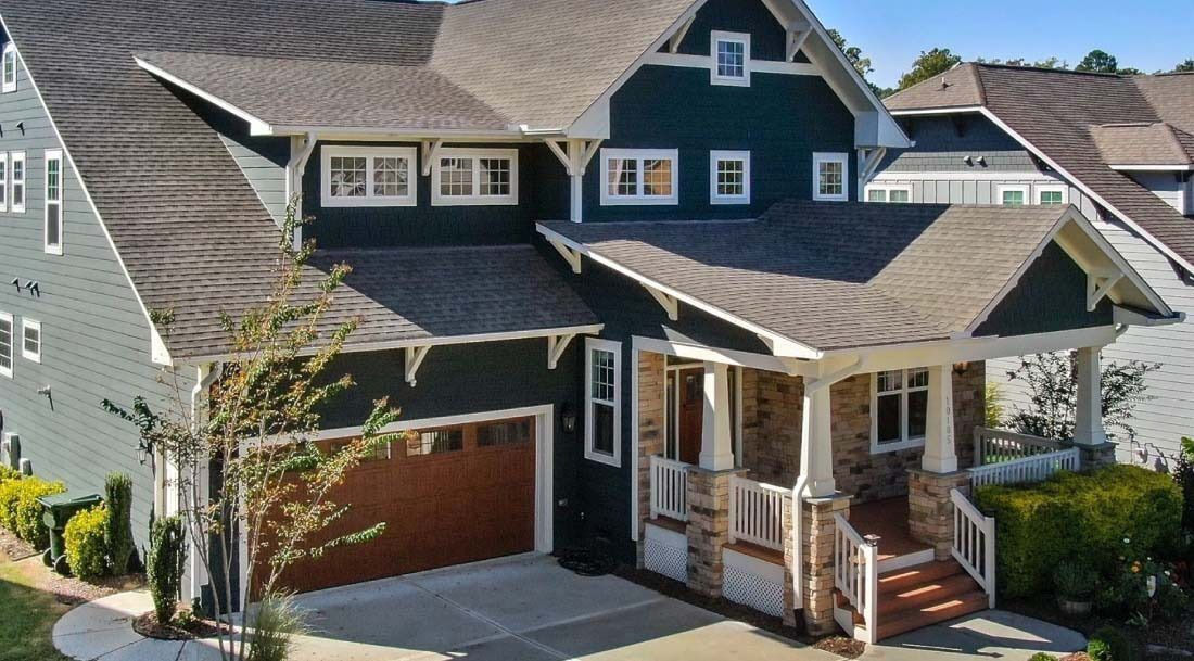 Skyview of a 2-story house